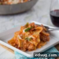 Skillet Lasagna Ready to Serve