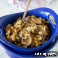 Savory Mushroom Rice Pilaf 3 Mushroom Rice Pilaf - an easy homemade rice pilaf with lots of fresh mushrooms! Great side dish recipe for chicken, fish, pork, or beef.