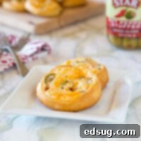 Cheesy Green Olive Pinwheels -