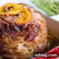 baked ham with tangerine