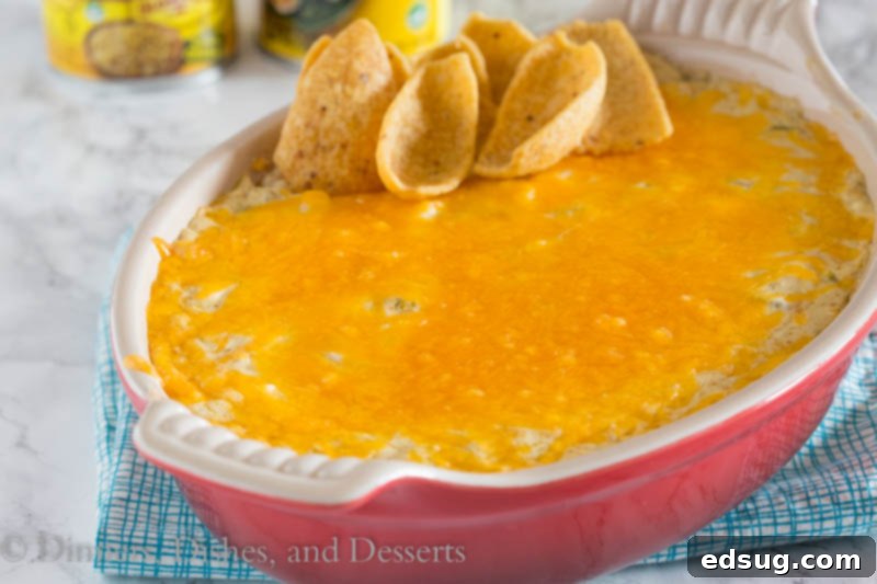 Creamy Green Chile Enchilada Dip 5 green chili enchilada dip in a bowl