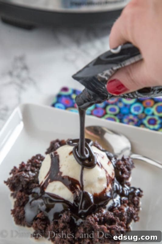 Decadent Crock Pot Hot Fudge Brownies 2 Hot Fudge Crock Pot Brownies Recipe - Rich and fudgy brownies made in the crock pot. So easy and sure to fix any chocolate craving!