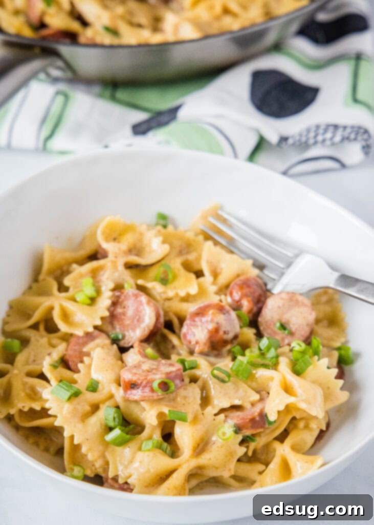 Southern Style Sausage Pasta 5 bowl of cajun pasta