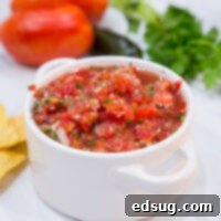Zesty Homemade Salsa 6 Fresh Salsa Recipe - the best fresh tomato salsa with just a handful of ingredients. So easy to make it will be on repeat with all those tomatoes from the garden!