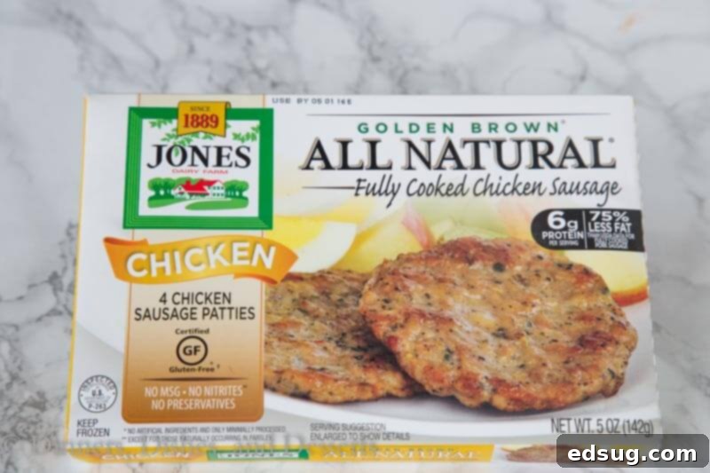Savory Sausage Pancakes 4 jones dairy farm all natural fully cooked chicken sausage