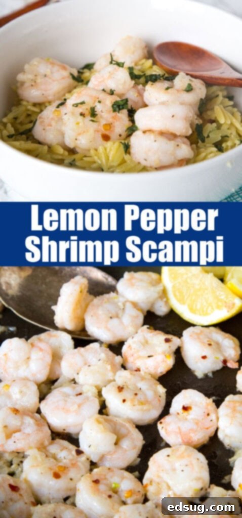 Bright Lemon Pepper Shrimp Scampi 5 close up lemon shrimp scampi