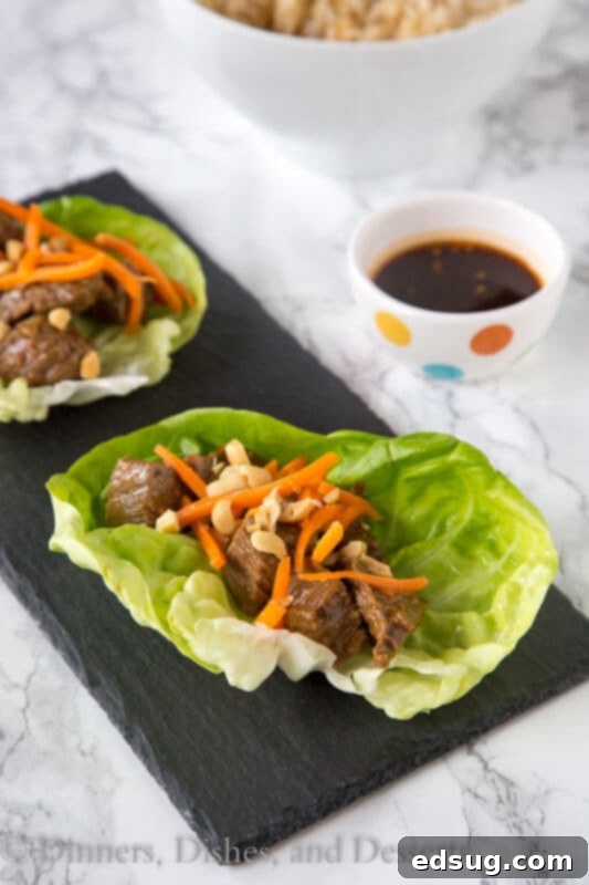 Mouthwatering Thai Steak Bites 2 thai steak bites on a plate