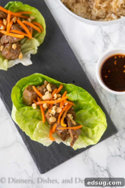 Mouthwatering Thai Steak Bites 4 thai steak bites on a plate