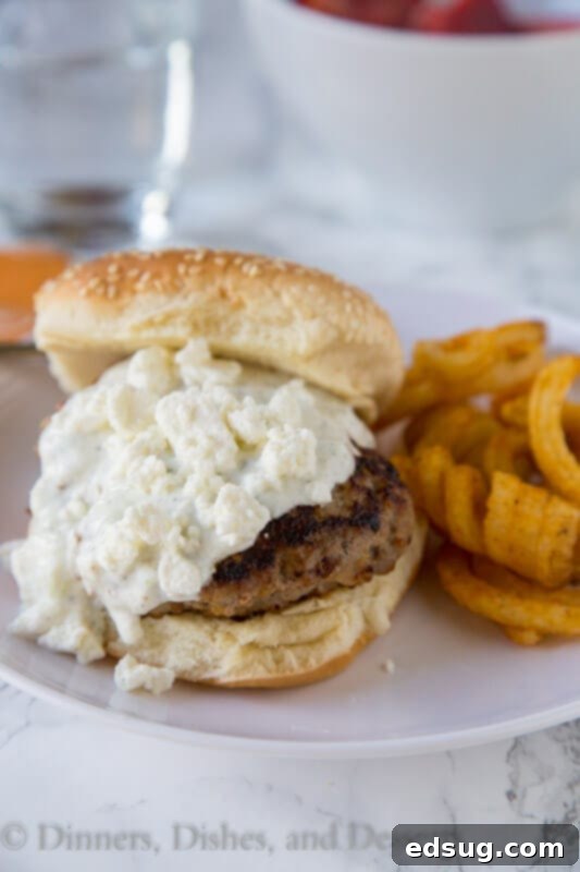 Mediterranean Turkey Burgers 2 Delicious Greek Turkey Burgers served on a plate with fresh ingredients
