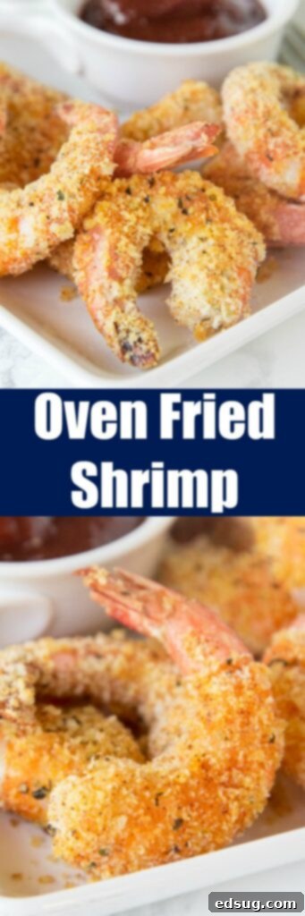 Crispy Oven Fried Shrimp - baked, not fried, and actually good for you! Your family will love this "fried" shrimp!