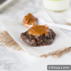 Dulce de Leche No Bake Cookies - Quick and easy chocolate and peanut butter no-bake cookies with a Dulce de Leche twist!