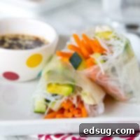 Copycat Tokyo Joes Chicken Spring Rolls - almost no cooking required to make this easy copy cat recipe for chicken spring rolls.