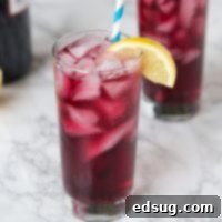 Red Wine Spritzer - a cool and refreshing cocktail you can enjoy anytime of day! So easy, you can make in minutes, with just 2 ingredients!