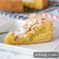 Golden Almond Delight 6 almond cake on a plate