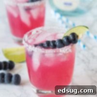 Blueberry Bliss Margaritas 5 Blueberry Margaritas - fresh blueberries and mint make for a refreshing a delicious margarita. So easy to make, and such a great color!