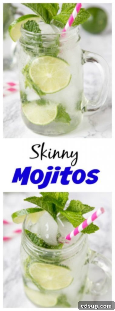 Featherlight Mojito 5 Skinny Mojitos - enjoy all the flavors of a classic mint mojito, in an easy and just a little bit healthier version.