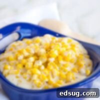 Velvety Slow Cooker Cream Corn 7 Slow Cooker Cream Corn - dress up your side dishes with this cream corn. So much better than any canned stuff you can find.