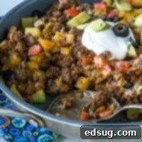 Mexican skillet potatoes in a pan