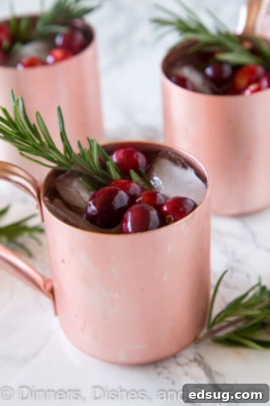 holioday moscow mules in cups