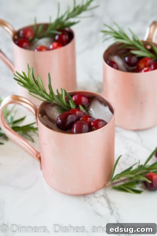 holioday moscow mules in cups