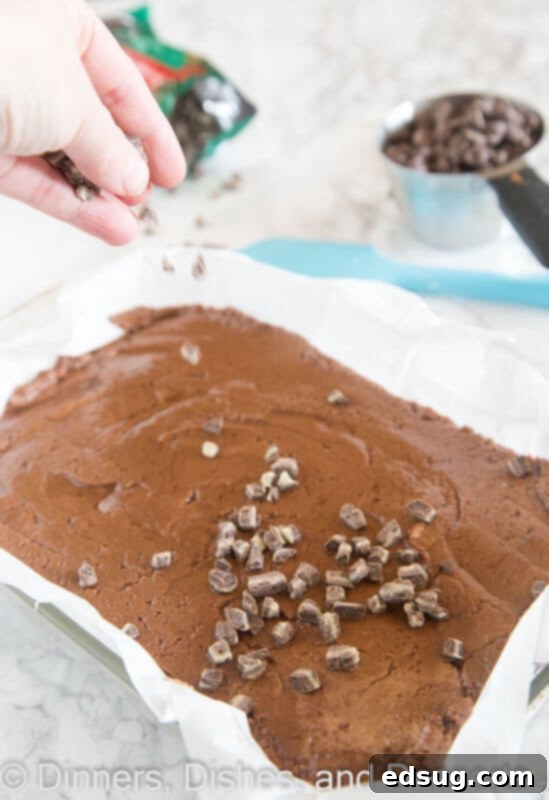 Foolproof Microwave Fudge 4 easy microwave fudge in process, showing the melting and stirring stages