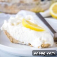 close up no bake lemon pie