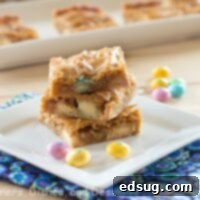 butterscotch mm bars on a plate