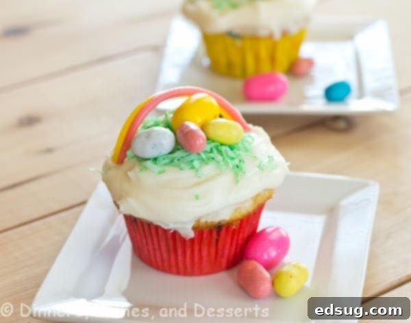 Easter Basket Cupcakes - Recipe Card Image