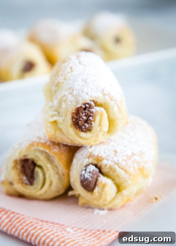 Quick Chocolate Croissant Delight 2 Take a shortcut and use store bought puff pastry to make these chocolate croissants in just minutes