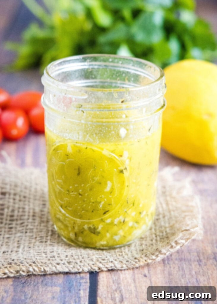 Classic Greek Dressing 2 greek dressing in a mason jar