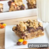 Whimsical Peanut Butter Polka Dot Bars 1 peanut butter polka dot bars on a plate