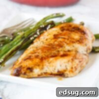 Honey Dijon Chicken - a healthy moist chicken cutlet that is coated with a honey dijon sauce. Ready in minutes, and great for any night of the week.
