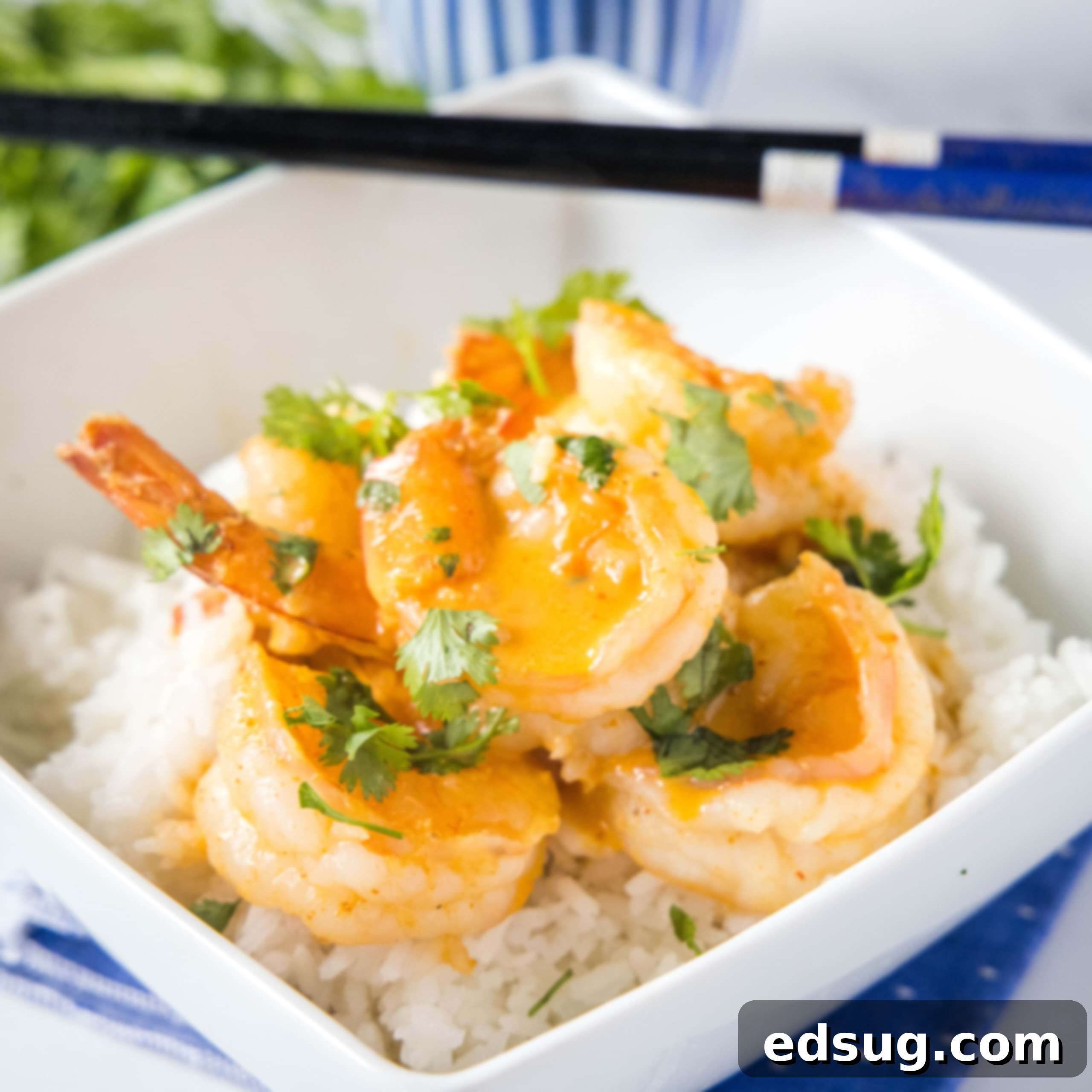 Homemade Asian Outshining the Takeout 30 close up of shrimp in coconut curry sauce