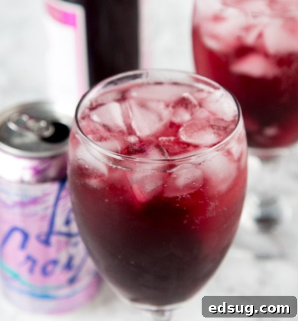 Berry Red Wine Spritzer with berries