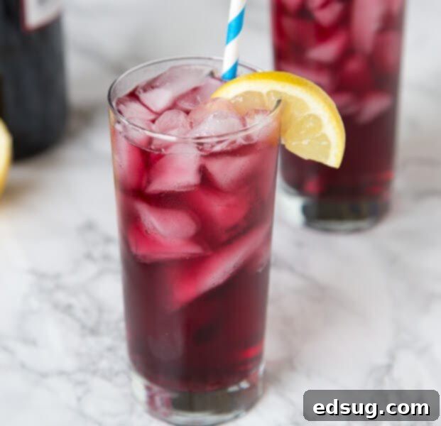 Red Wine Spritzer with citrus slice