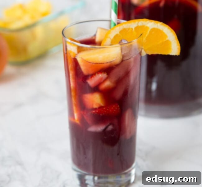 Easy Sangria Recipe in a glass