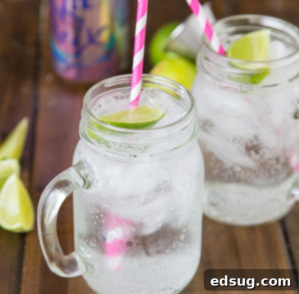 Vodka Soda Recipe with lime twist
