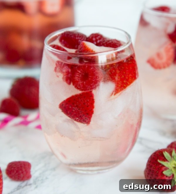 Berry Rosé Sangria with fresh berries