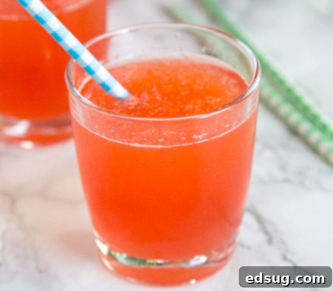Easy Frozen Punch in a glass