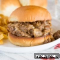 Loaded Philly Cheesesteak Sloppy Joe 5 Philly Cheesesteak Sloppy Joes - The perfect blend of two comfort food classics for a quick and easy dinner.