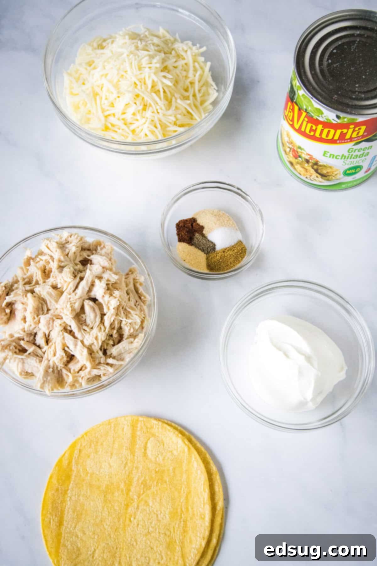 Zesty Green Chile Chicken Enchiladas 3 green chile chicken enchilada ingredients