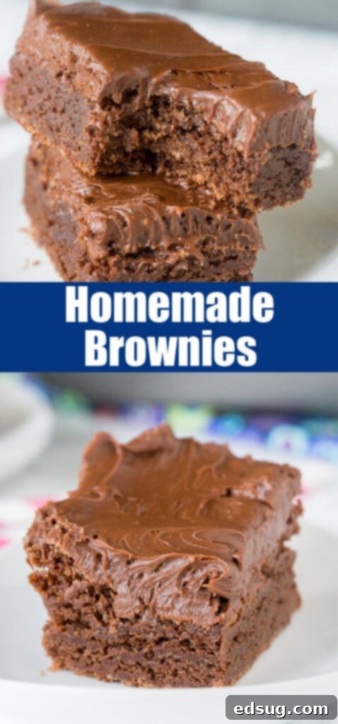 close up brownies for pinterest