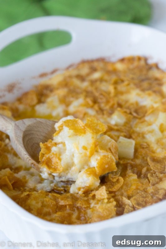 Baked Potato Casserole – a cheesy potato casserole that is great for entertaining, potlucks, or even busy weeknights. Comforting, delicious, and a family favorite.