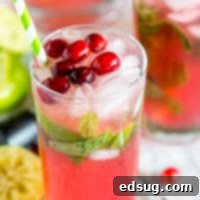 Cranberry Mojitos: A festive twist on a classic mojito, perfect for holiday gatherings.