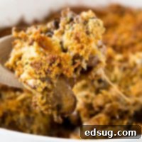 Savory Sausage Stuffed Mushroom Casserole 7 Turn your favorite sausage stuffed mushrooms appetizer into dinner with this easy casserole recipe.