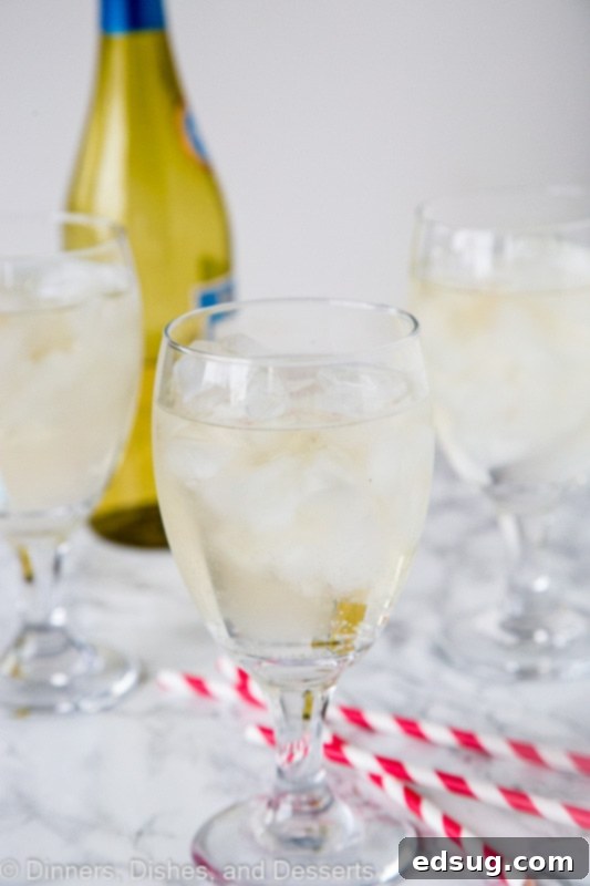 The Perfect White Wine Spritzer 2 A glass of wine, with Spritzer and White wine