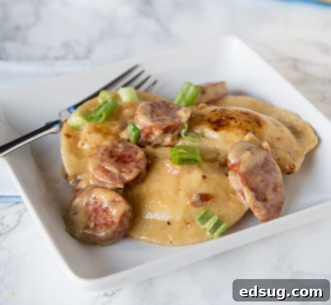 Pierogies Sausage Skillet, a quick and hearty comfort food meal.