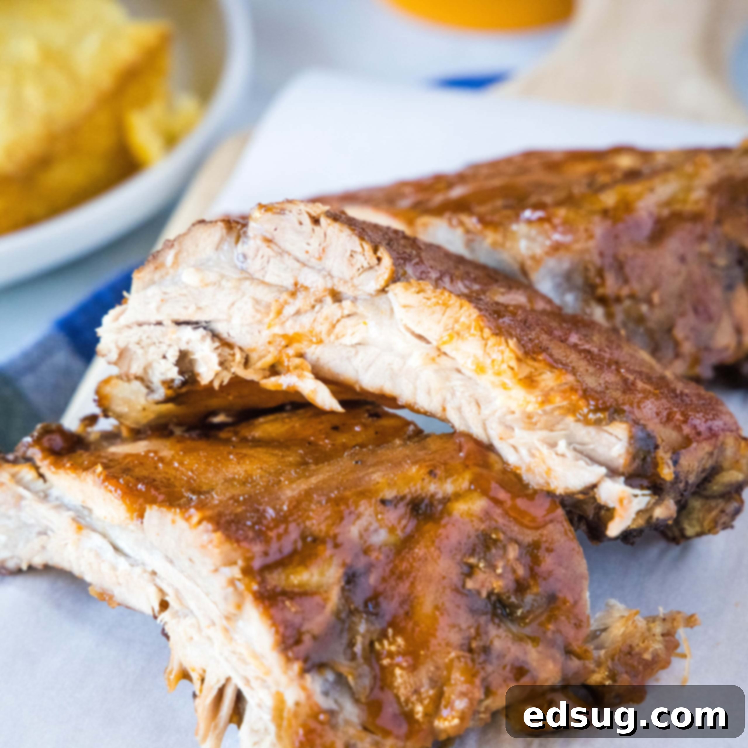 baby back ribs close up