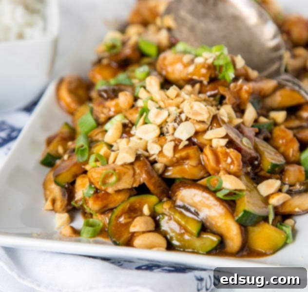 Cluck-Worthy Chicken Meals 16 Kung Pao Chicken - quick and easy chicken stir fry packed with veggies and a little kick. Add whatever veggies you want and have dinner ready in minutes!