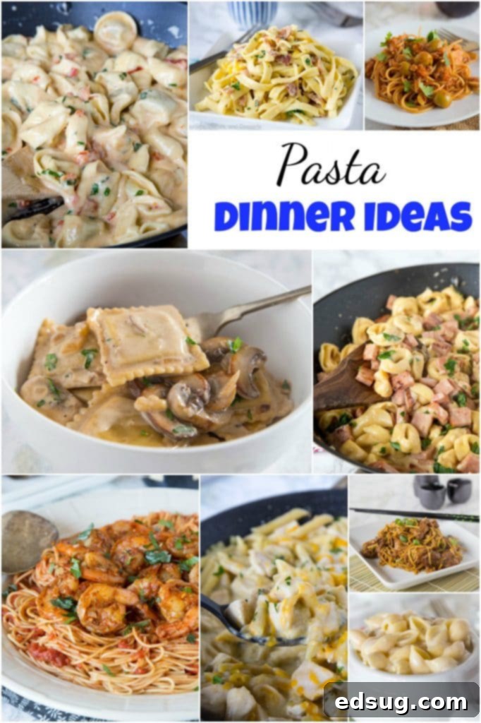 Pasta Dinner Ideas - Craving pasta?  Here are 25 of my favorite pasta dinner ideas that are more than just spaghetti and meatballs.  Branch out and cure that pasta craving with any of these great dinner ideas!